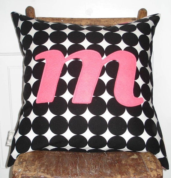 Items similar to M monogrammed pillow case 20x20 on Etsy