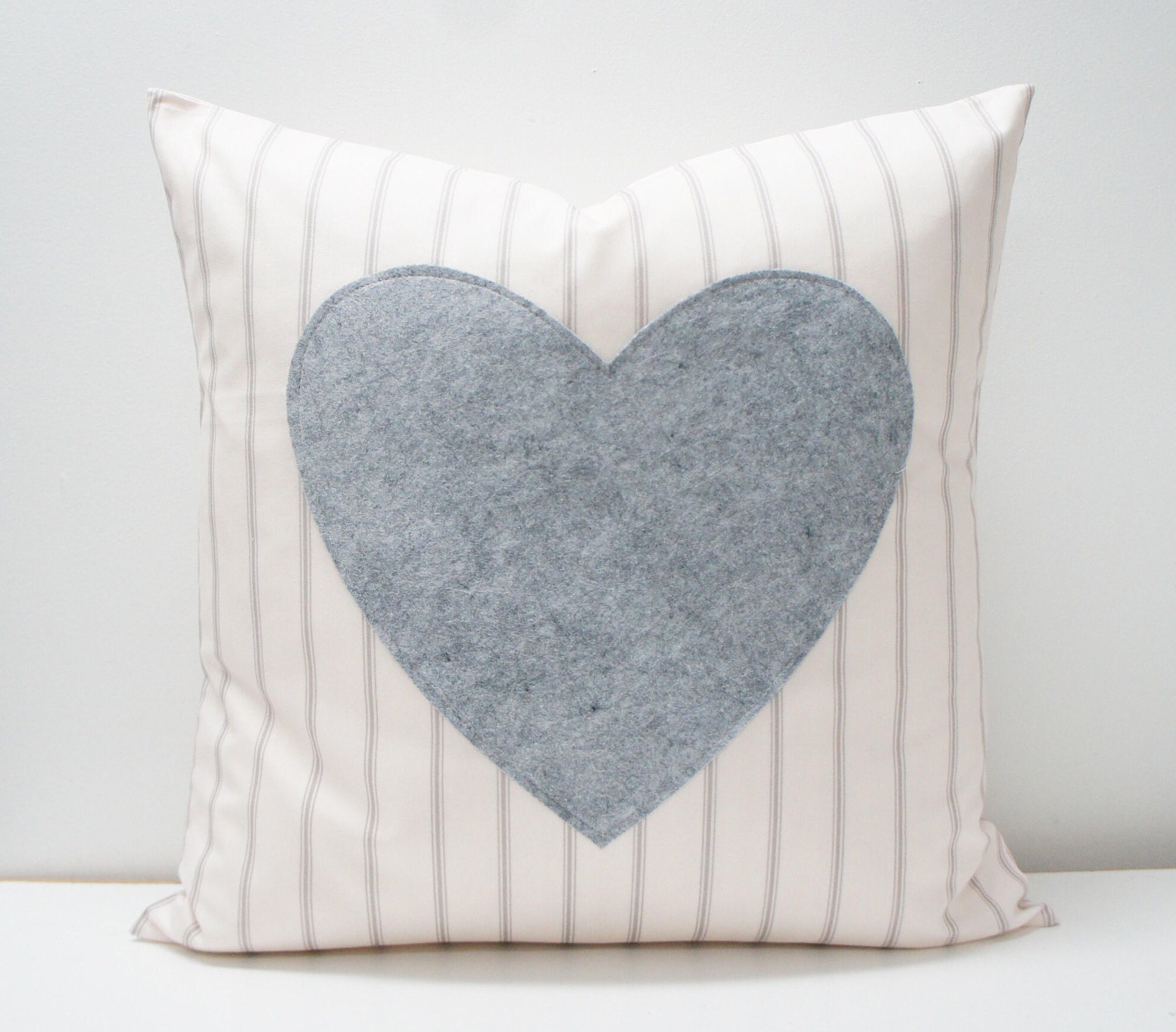 Grey heart cushion hot sale