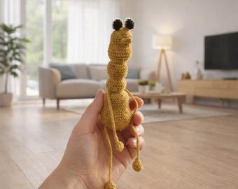 Marcus the Worm Crochet Plushie Handmade