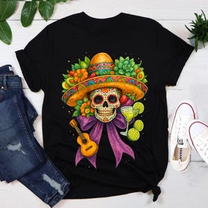Cinco de Mayo Sugar Skull PNG: Watercolor Mexican Fiesta (Digital Download)
