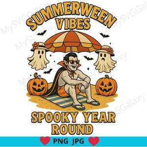 Summerween Vibes T-Shirt: Spooky Skeleton Flamingo Pool Party