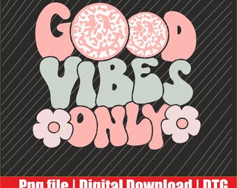 Gute Vibes Nur Blumen Leopard Glückliches Lächeln Gesicht Png | Digitaler Download | DTG & DTF Bereit für T-Shirts, Hoodies, Sweatshirts Print