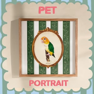 Retrato de mascota personalizado, pintura de mascota adorable, regalo único, retrato hecho a mano del dueño de la mascota, arte mural digital colorido, impresiones digitales de mascotas