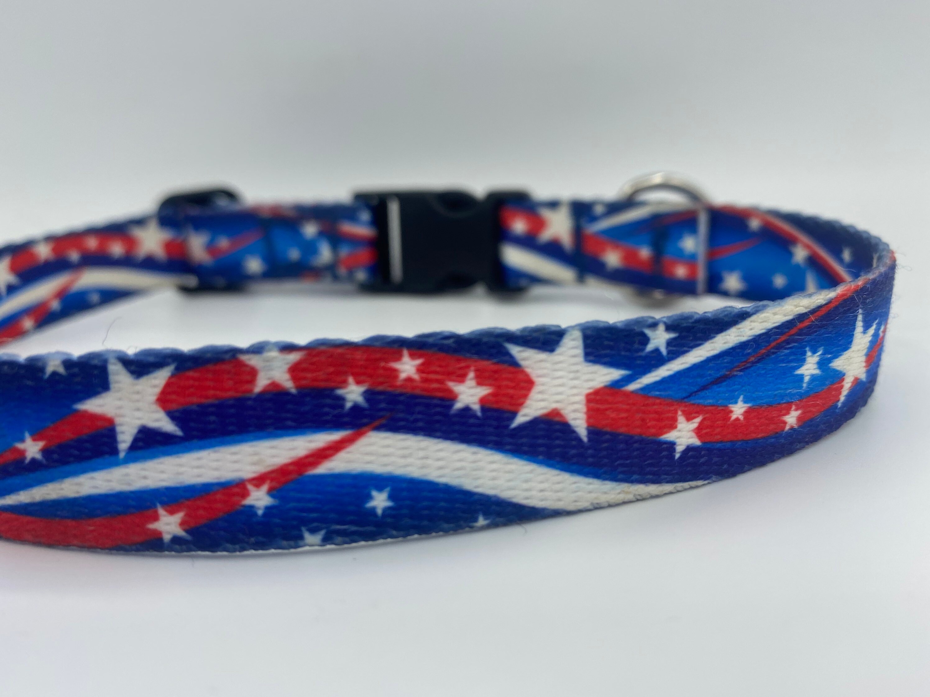 RED WHITE & BLUE dog collar stars and stripes in patriotic Etsy