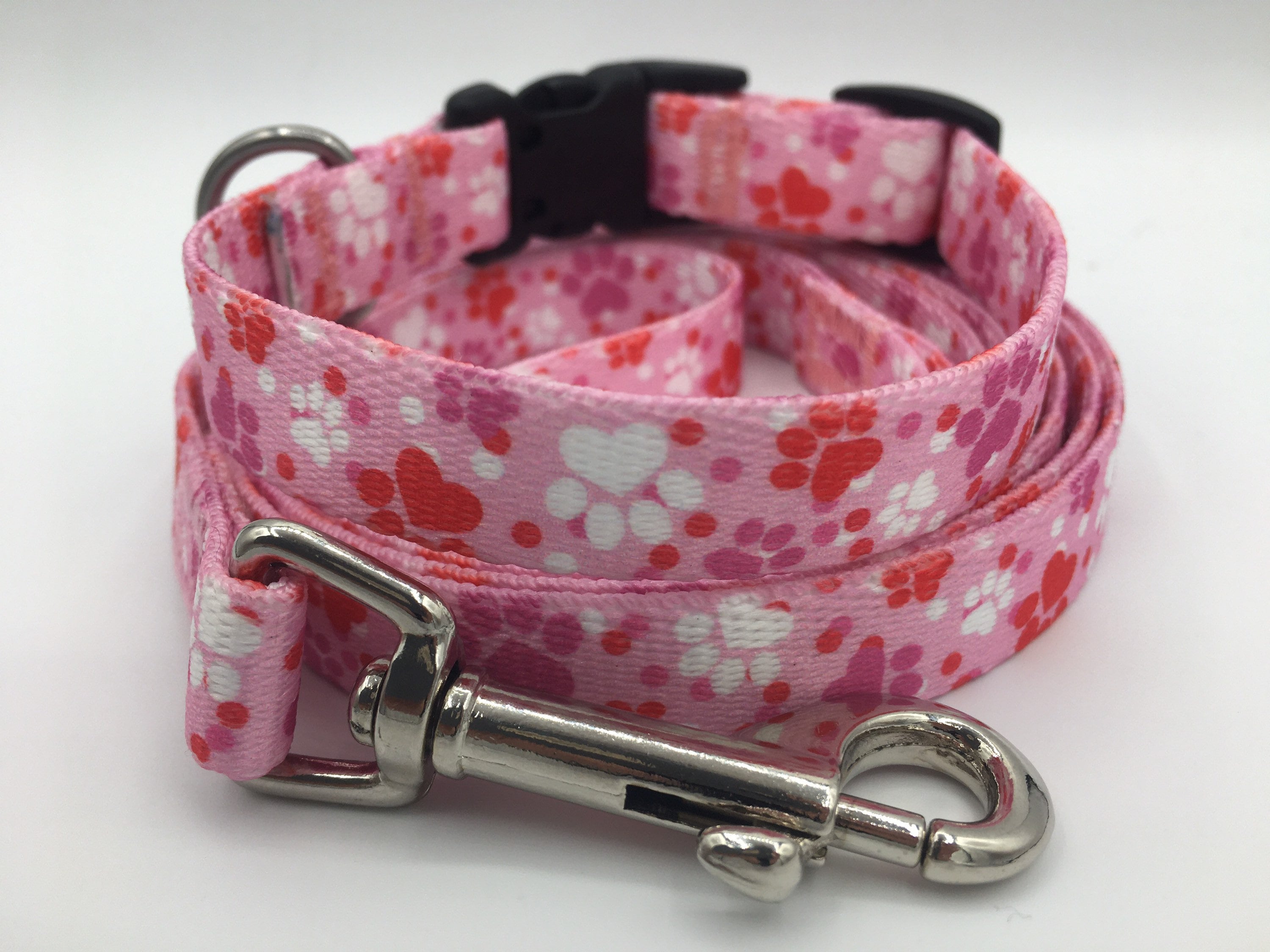 PINK COLLAR & LEASH set cute dog collar for girl girly dog Etsy