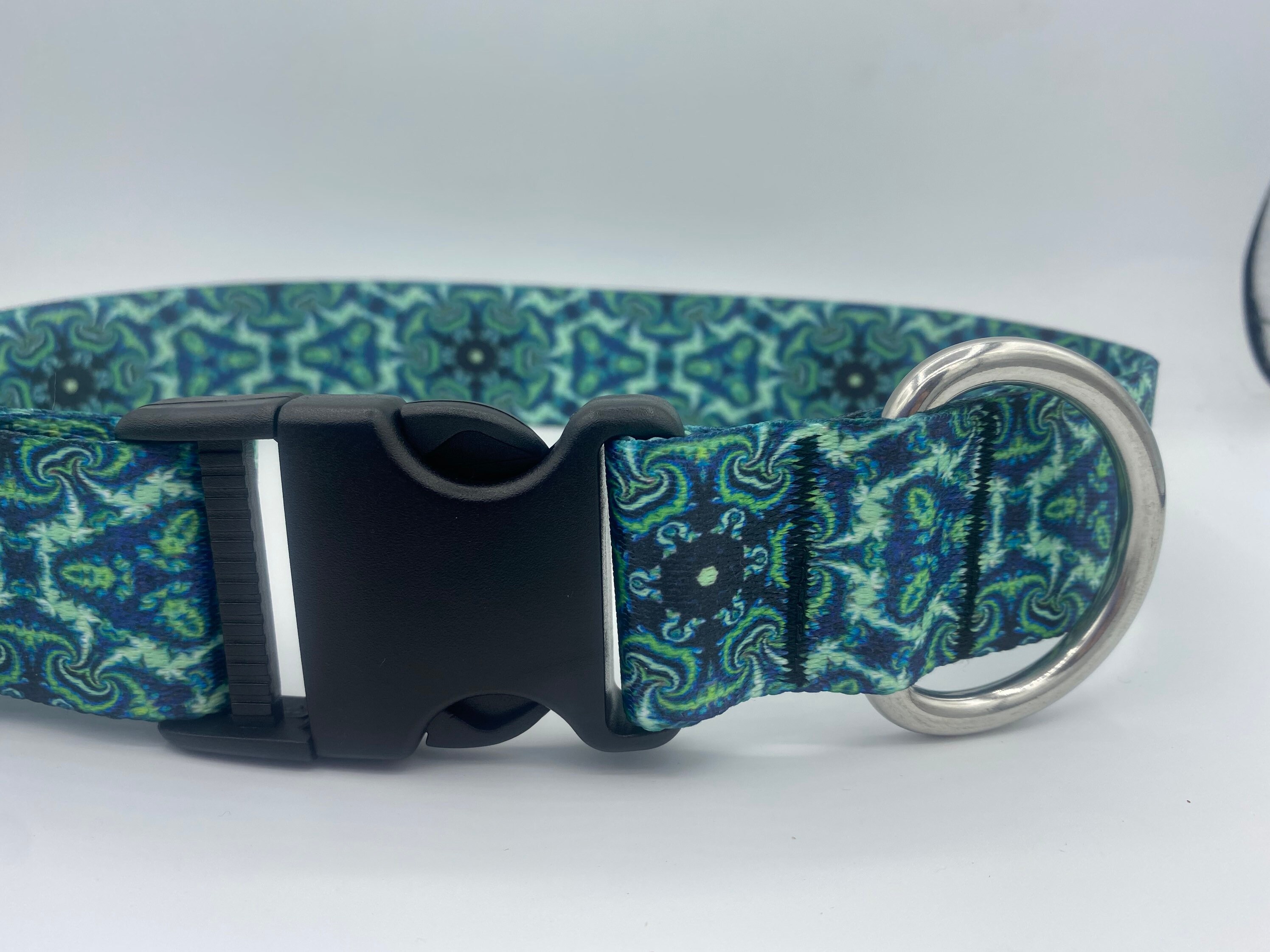 BLUE DOG COLLAR 1 1/2 wide dog collar for big dog blue Etsy