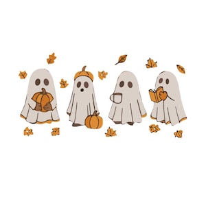 Retro Halloween Png Bundle, Halloween Sublimation Designs, Spooky Season Png, Ghost T-shirt, Pumpkin Png, Fall Png, Retro Halloween Png