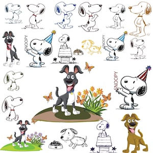Cute Dog SVG Bundle, Cartoon Puppy Clipart, Digital Download for Cricut & Sublimation