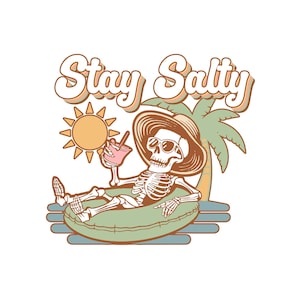 Salty Beach Png, Sublimation Design, Tropical Flowers Png, Colorful Summer Png, Trendy Png, T-Shirt Design, Digital Download Png
