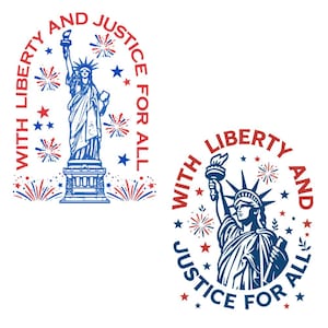 Lot Liberté et justice pour tous PNG, PNG patriotique, chemise 4 juillet, Statue de la liberté png, fierté américaine, chemise fête de l'indépendance