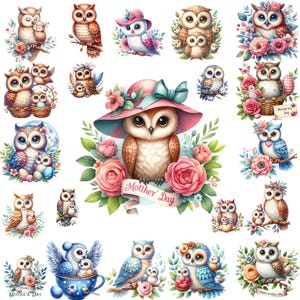 Aquarell himmlische Eule Png, mystische Eule, magische Eule Sublimation, himmlische Grafiken, transparenter Hintergrund, Eule Png Premium Bundle