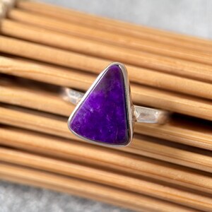 Sugilite Sterling Silver Ring (US 9 )– Natural Purple Gemstone Ring image 2