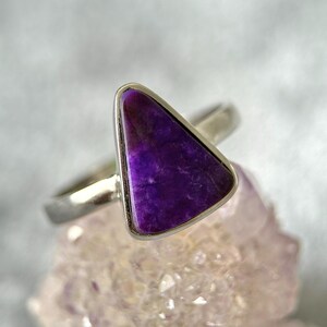 Sugilite Sterling Silver Ring (US 9 )– Natural Purple Gemstone Ring image 5