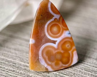 Natural Madagascar Old Mine Ocean Jasper Polished Cabochon
