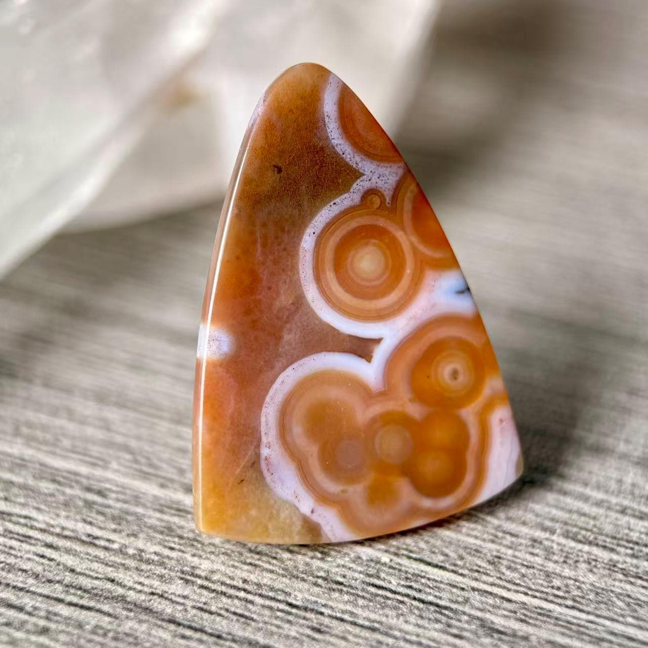 Natural Madagascar Old Mine Ocean Jasper Polished Cabochon