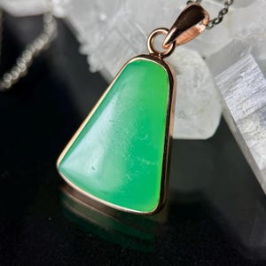Chrysoprase Pendant Gold-plated,Green Gemstone Oval Pendant Birthday Gift Women Dainty Chrysoprase Necklace Jewelry Gift for Her