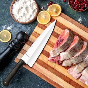 Handcrafted Full Tang Chef Knife Birthday Gift Groomsmen Gift Anniversary Wedding Personalized Gift for Men Kitchen Knife High Polish Blade