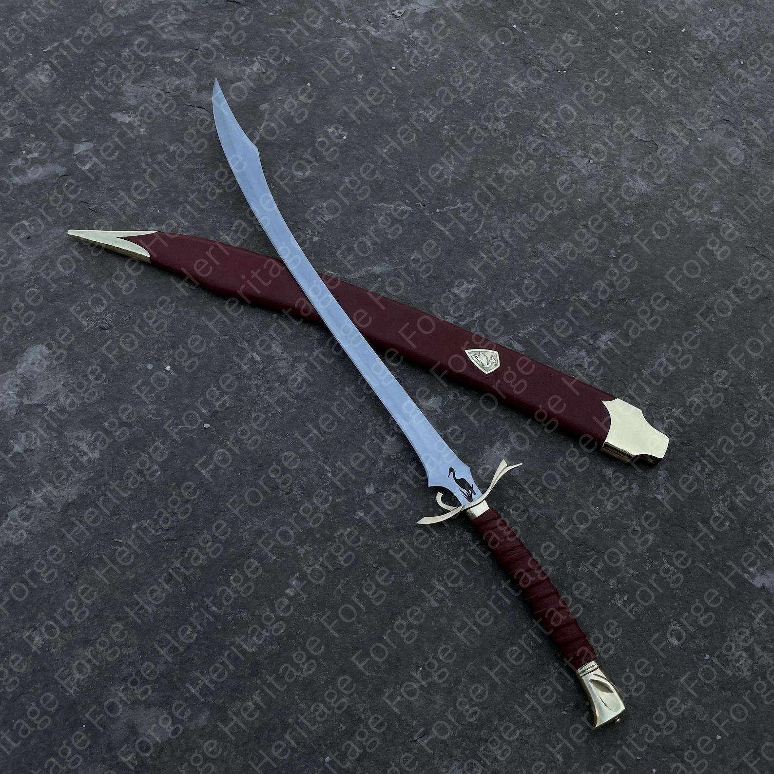 Custom Handmade Wheel of Time Heron Mark Sword | Buster Sword With