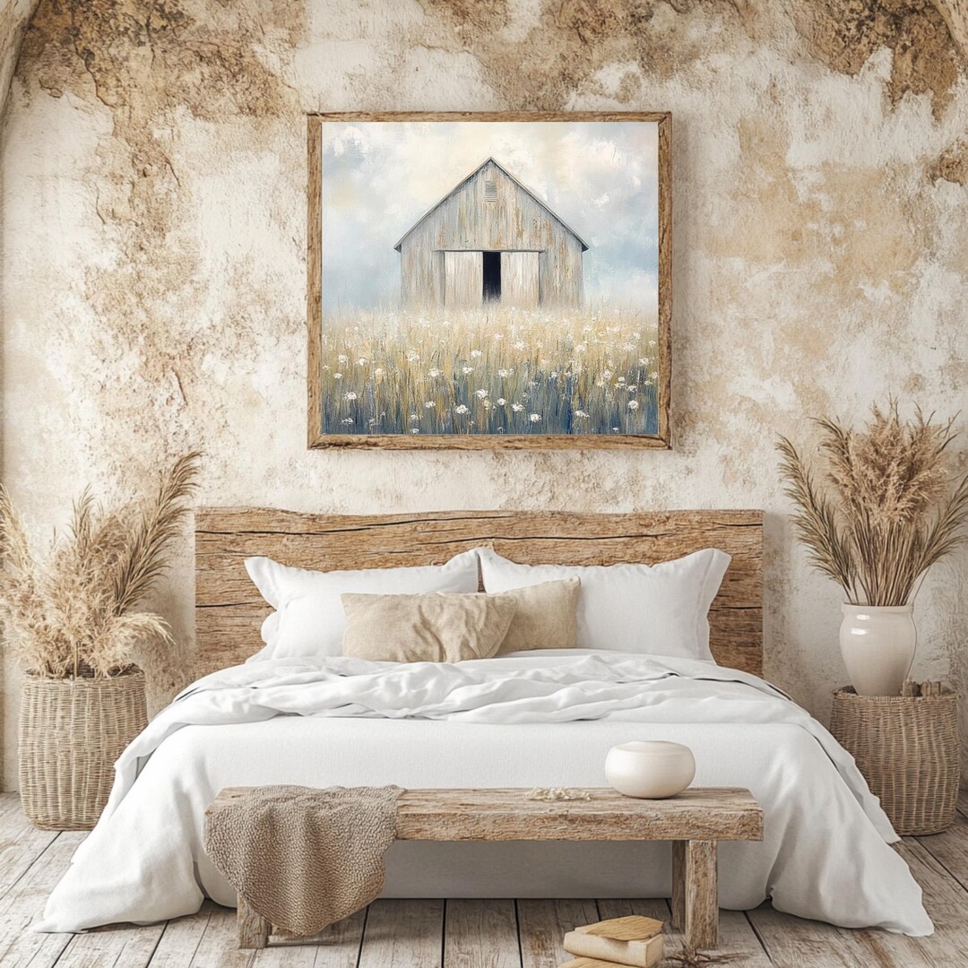 Rustic Barn Farmhouse Canvas, Country Wall Art, Farmhouse Living Room ...