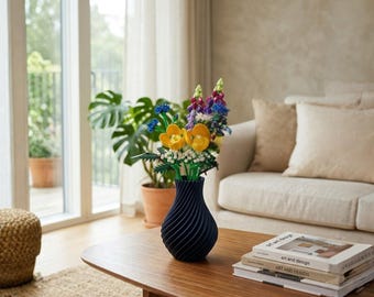 JDI Art 3D Printed Twisted  Flower Vase | Modern Vase Decor for Living Room | Luxury Vase Gift for Home  Housewarming and Wedding.