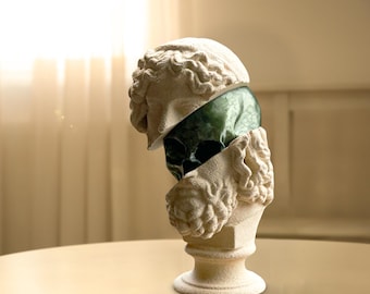 JDI Art Memento Mori Skull Sculpture – 3D Printed Gothic Bust | Surreal Dark Academia Decor | Modern Skull Art Gift for Home & Office
