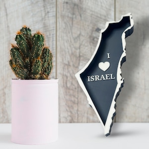 I Love Israel Tray | Blue and White Israel Tray |Handmade | Gift Tray| Serving Tray| Wedding Tray| Couple Gift|Israel tray| Anniversary gift