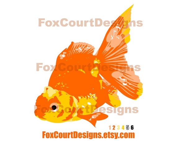 Download Goldfish Svg For Vinyl Or Paper Cutting Fish Graphic Etsy