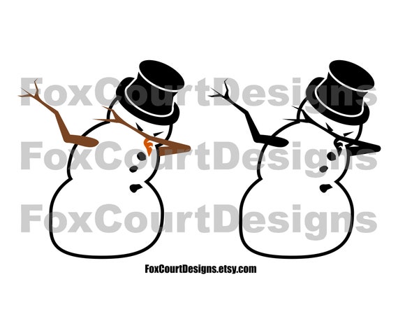 Dabbing Snowman SVG File for Vinyl or Paper Cutting Funny - Etsy Canada