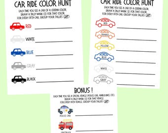 Road Trip Scavenger Hunt for Kids: Car Ride Games (Printable Digital Download)