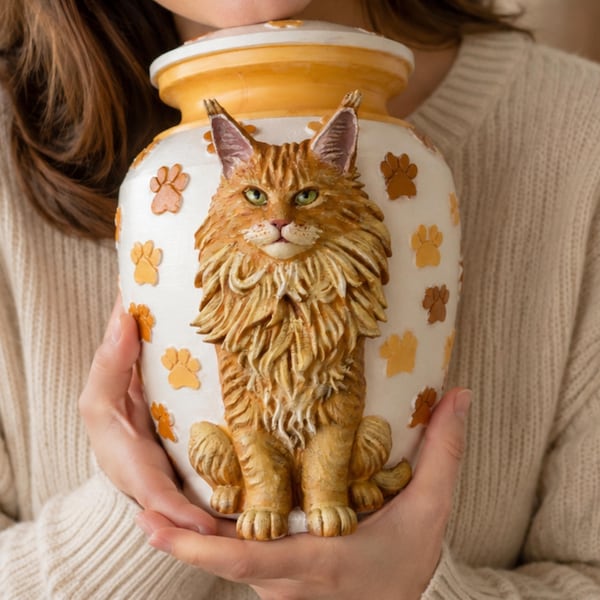 Aangepaste huisdier urn met sculptuur voor huisdier verlies gedenkteken cadeau-aangepaste kattenurn voor kat vader-aangepaste hondenurn voor hond Vaderdagcadeau