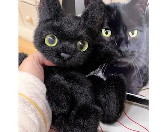 Custom Cat Plush Doll From Cat Photos For Lover Gift-Handmade Cat Doll For Cat Loss Memorial-Stuffed Animal For Kids-Birthday Gift