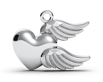 Sterlingzilveren hanger met engelenvleugel: Guardian Memorial-sieraden
