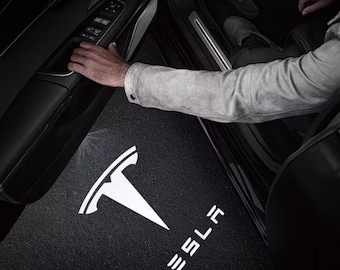 Tesla Performance Tunnel Welcome Lights 1 Set 2Pcs | 4 Styles Available, Plug & Play Car Puddle Light Mod Fit Model 3/Y/S/X
