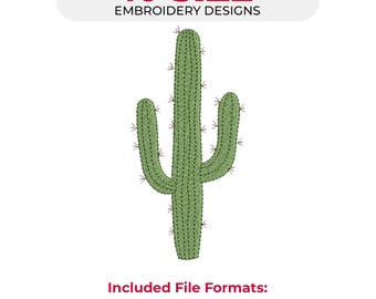 Cactusborduurwerk – 1 ontwerp, 10 maten – Borduurpatronen voor de borduurmachine – Direct te downloaden