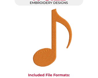 Eighth Note Embroidery – 1 ontwerp, 10 maten – Borduurpatronen voor de borduurmachine – Direct te downloaden