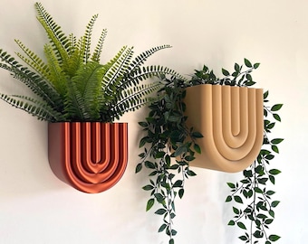 Wall Mounted U-Shape Plant Pot in Custom Colours | Stylish design | Removable planting basket
