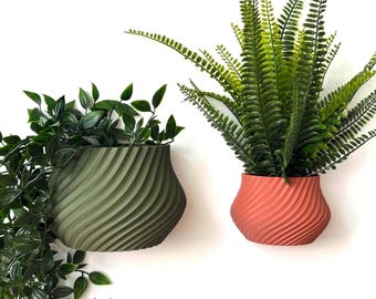 Wall Mounted Spiral Plant Pot - Custom Colours