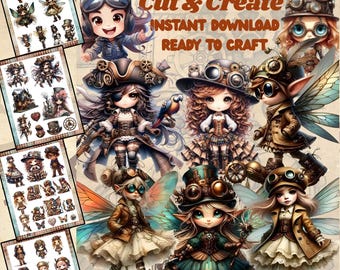 Steampunk Persona Ephemera Book: Collage Art for Junk Journals (PDF Download)