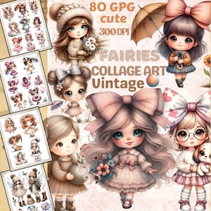 Éphémères féeriques fantaisistes | Impression florale féerique coupes difficiles pour carnets indésirables et scrapbooking | Découpes fées shabby chic