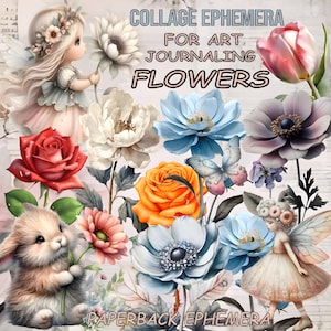 Vintage Floral Ephemera: Printable Collage Sheets for Junk Journals (PDF Download)