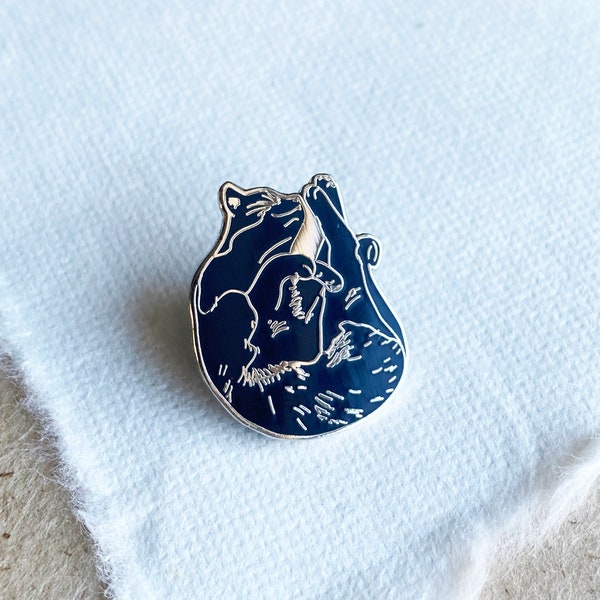 Curled Up Cat Pin | Cat Lover Gift | Hard Enamel Illustration