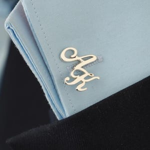 Personalized Initial Cufflinks: Sterling Silver,Gold Cufflinks, Groomsmen Gift