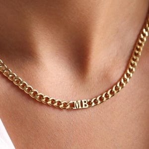 Lujoso collar de cadena cubana de oro de 14 quilates: un regalo atemporal para el Día de la Madre o un glamour cotidiano. Cadena cubana duradera, el regalo perfecto para ella.