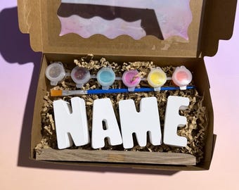 DIY Namensset personalisiert | Buchstaben zum Bemalen | Geschenk für Kinder | Bastelset | Name Deko | DIY Geschenkidee | Personalisiertes