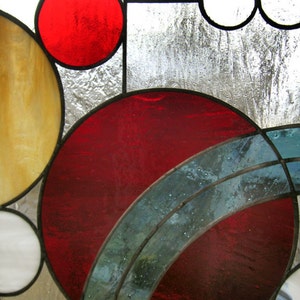 Panel de vidriera Estudio de dieciséis círculos en color 16 x 30 imagen 5