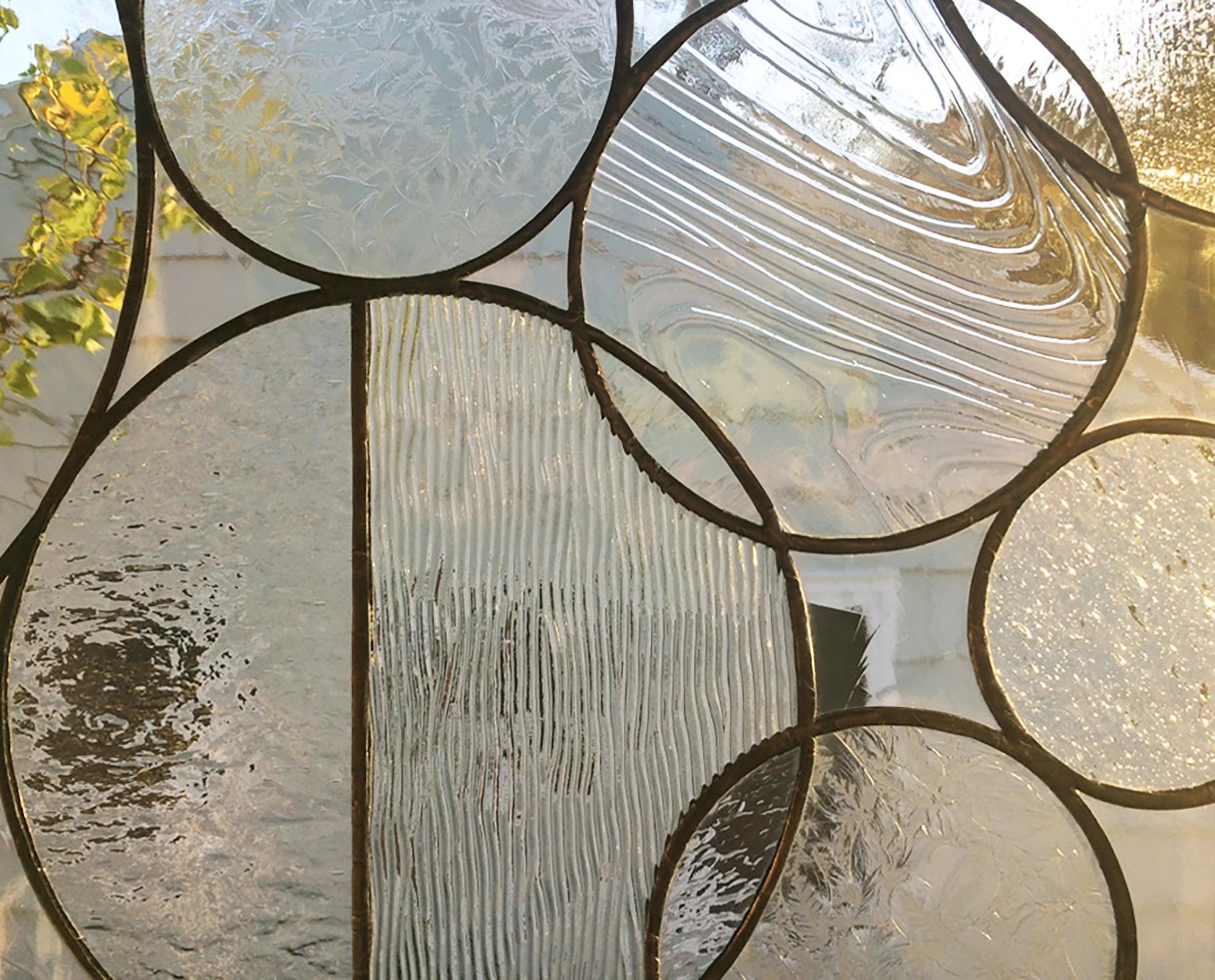 Frank Lloyd Wright Tiffany Style Stained Glass Leaded Window