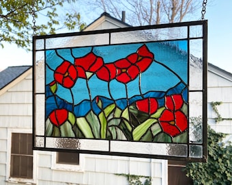 Red Oriental Poppy  - 11"x 16"