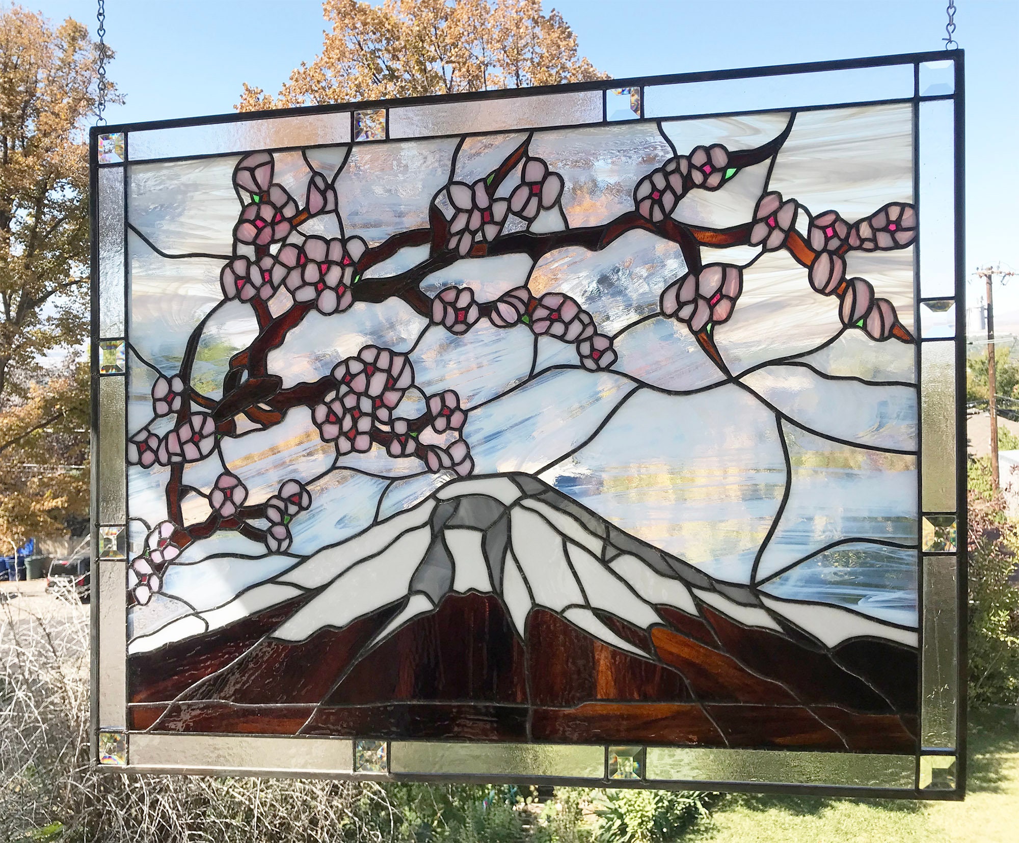 Tall Stained Glass Window - Wooden Nickel Antiques