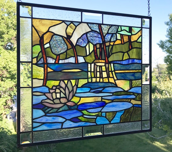 Stained Glass Landscape Panels Glass Designs