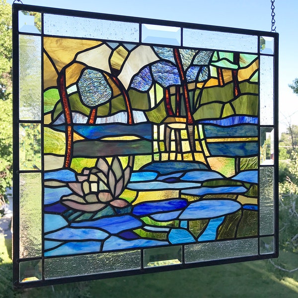 Stained Glass Lily - Etsy